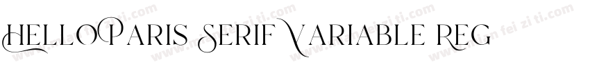 Hello Paris Serif Variable Reg字体转换